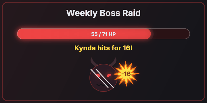 Boss Raid animation