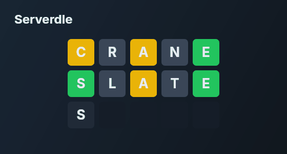 Serverdle guess animation