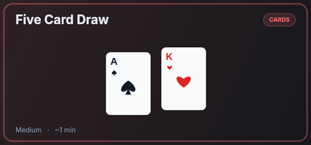 Five Card Draw preview