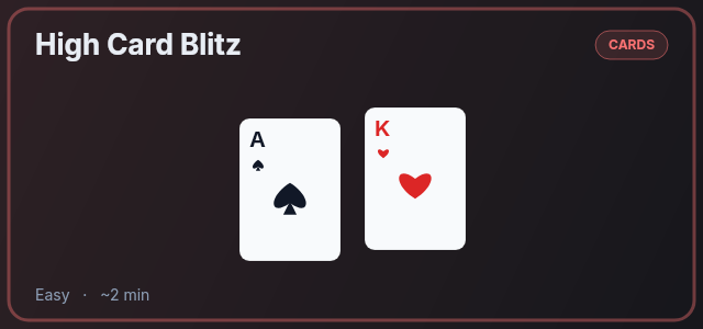 High Card Blitz preview