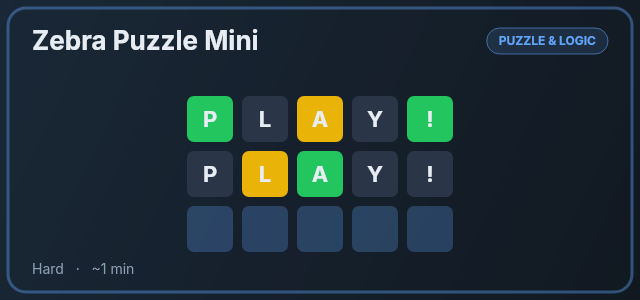 Zebra Puzzle Mini preview