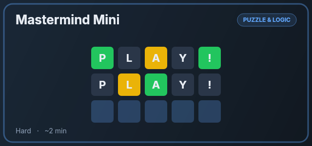 Mastermind Mini preview