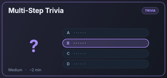 Multi-Step Trivia preview