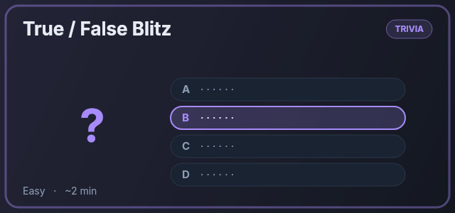 True / False Blitz preview